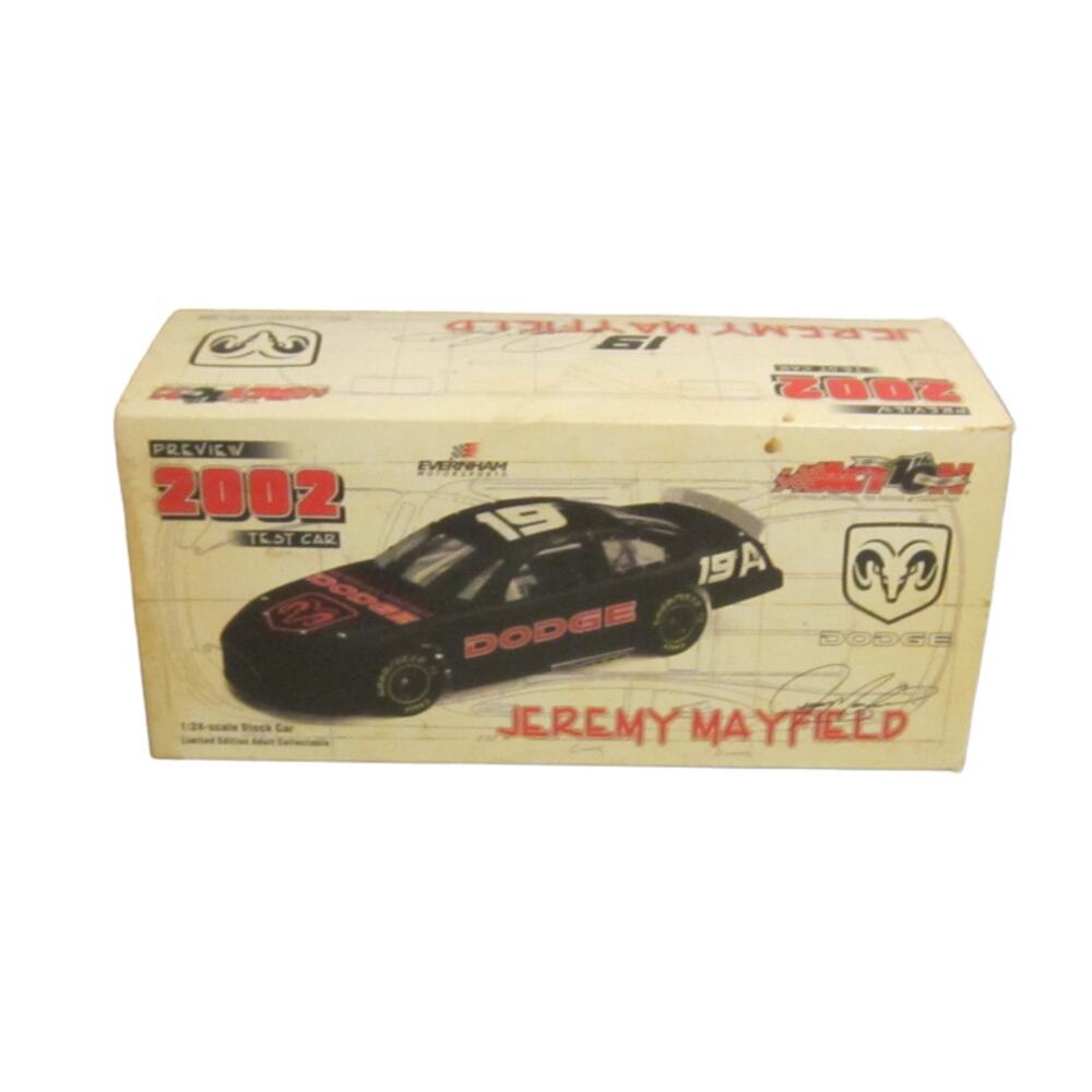 Vintage 2002 Jeremy Mayfield #19 Dodge Action 1:24 NASCAR Diecast Car w/ Box